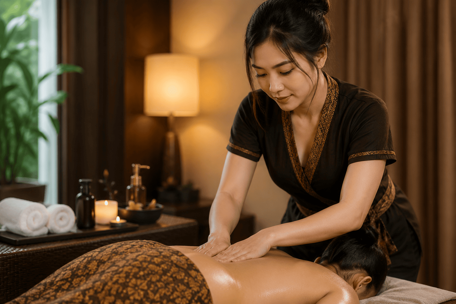 Terapis profesional layanan massage panggilan